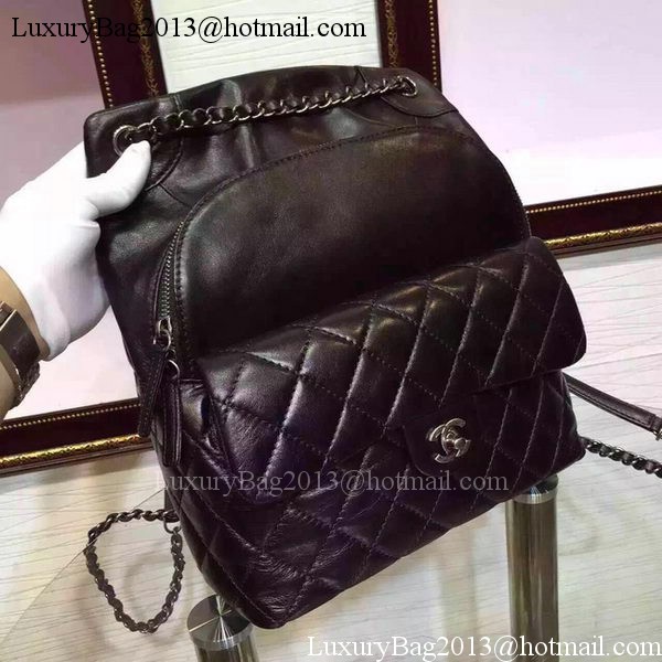 Chanel Backpack Calfskin Leather A92291 Black