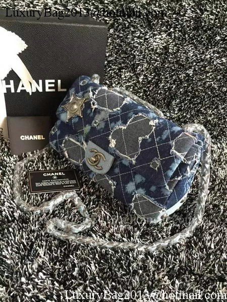 Chanel Classic Flap Bag Denim A66777 Blue