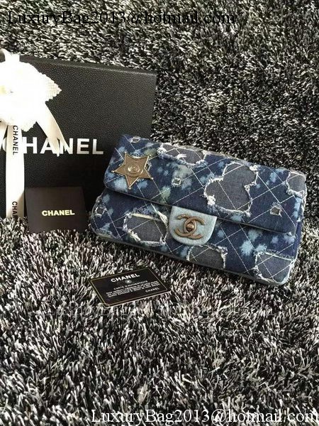 Chanel Classic Flap Bag Denim A66777 Blue