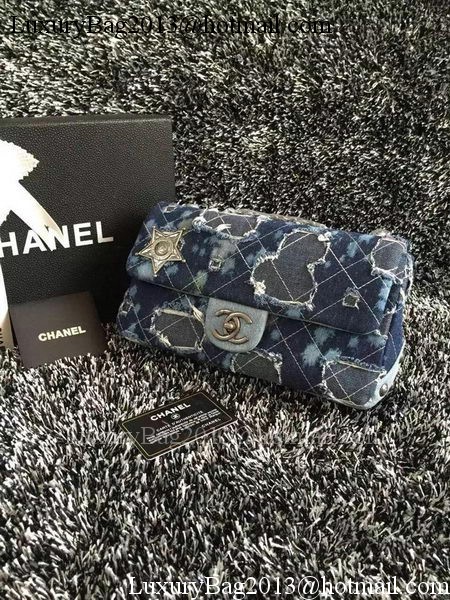 Chanel Classic Flap Bag Denim A66777 Blue