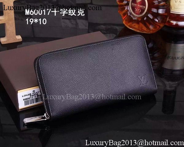 Louis Vuitton Taiga Leather Zippy Wallets M60017 Black