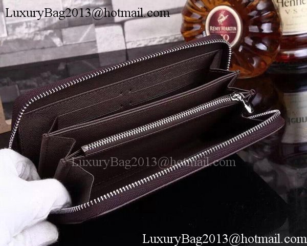 Louis Vuitton Taiga Leather Zippy Wallets M60017 Brown