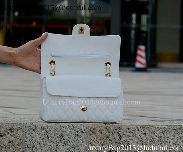 Chanel 2.55 Series Flap Bag White Cannage Pattern A1112 Gold