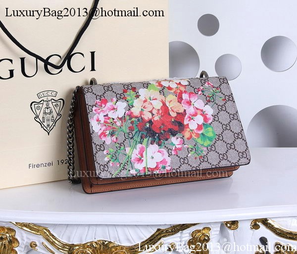 Gucci 400235 Dionysus Blooms Print Shoulder Bag