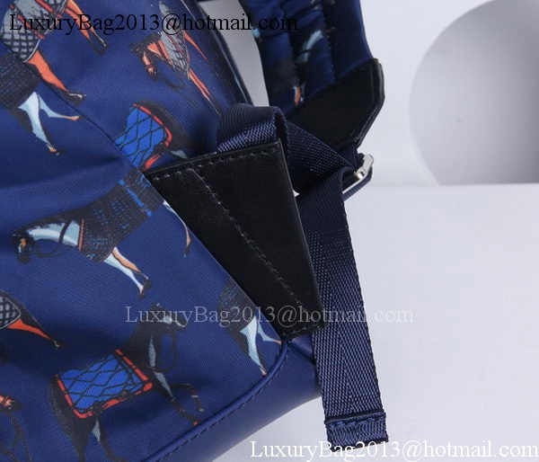 Gucci Horse Print Backpack 353476 Blue