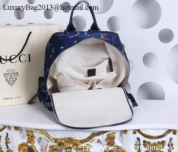 Gucci Horse Print Backpack 353476 Blue