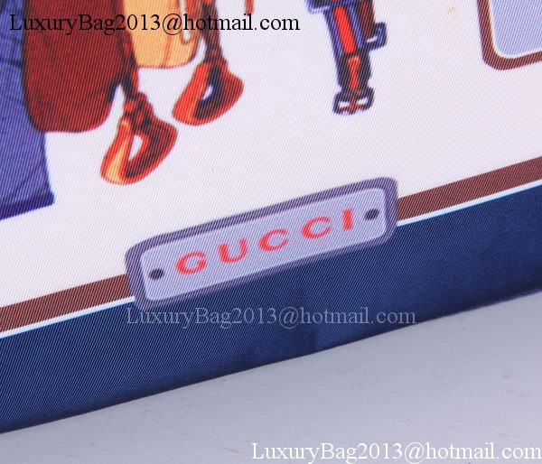 Gucci Large Horse Frame Print Tote Bag 387098 Blue