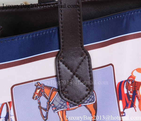 Gucci Large Horse Frame Print Tote Bag 387098 Blue