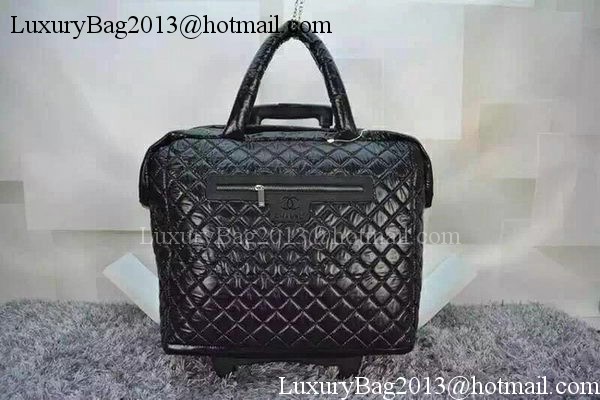 Chanel CoCo Cocoon Quilted Nylon Trolley A73735 Black