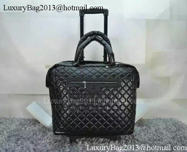 Chanel CoCo Cocoon Quilted Nylon Trolley A73735 Black