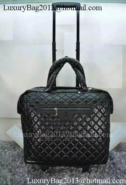 Chanel CoCo Cocoon Quilted Nylon Trolley A73735 Black