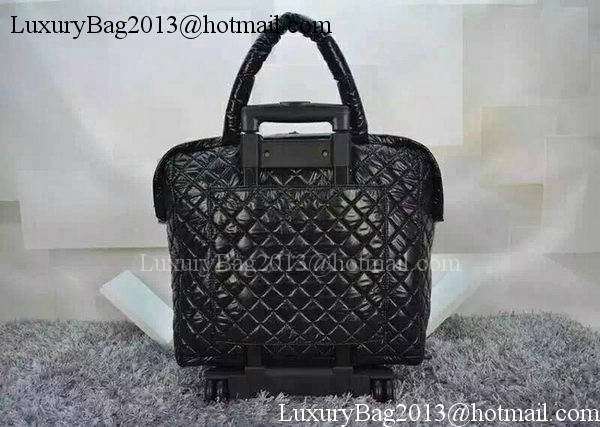Chanel CoCo Cocoon Quilted Nylon Trolley A73735 Black