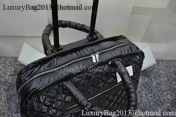 Chanel CoCo Cocoon Quilted Nylon Trolley A73735 Black