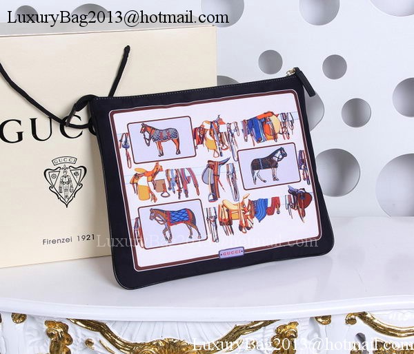 Gucci Horse Frame Print Travel Pouch 388917