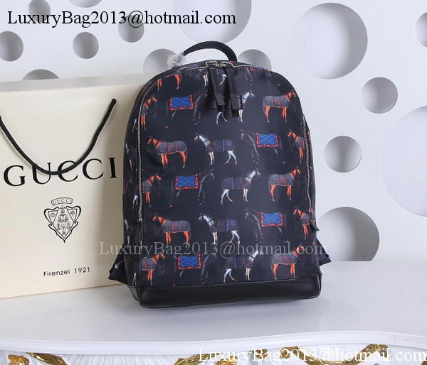 Gucci Horse Print Backpack 348769 Black