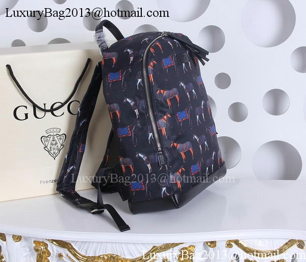 Gucci Horse Print Backpack 348769 Black