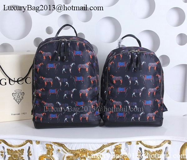 Gucci Horse Print Backpack 366523 Black