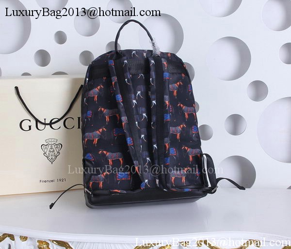 Gucci Horse Print Backpack 366523 Black