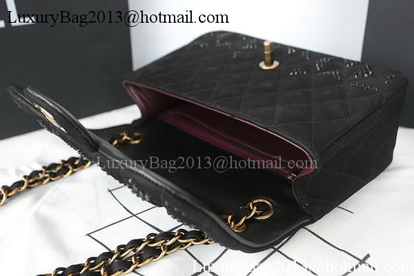 Chanel 2.55 Series Flap Bag Diamond Leather A1112CF Black