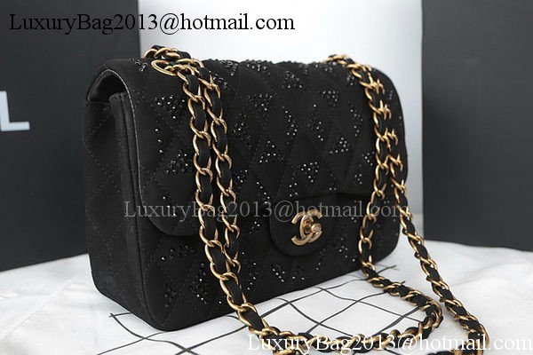 Chanel 2.55 Series Flap Bag Diamond Leather A1112CF Black