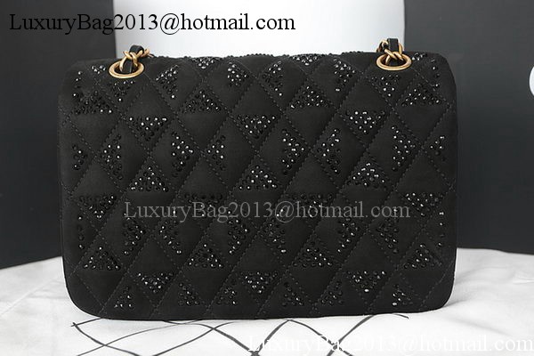 Chanel 2.55 Series Flap Bag Diamond Leather A1112CF Black