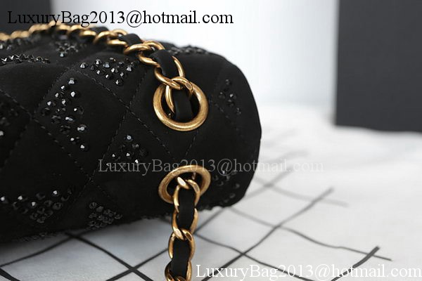 Chanel 2.55 Series Flap Bag Diamond Leather A1112CF Black