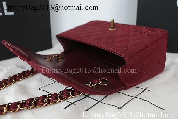 Chanel 2.55 Series Flap Bag Diamond Leather A1112CF Burgundy