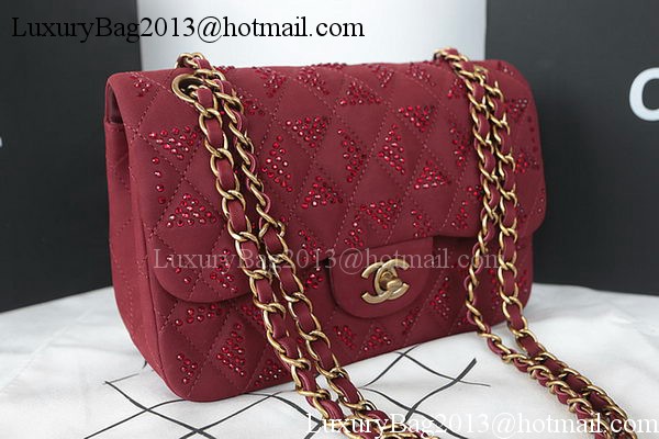 Chanel 2.55 Series Flap Bag Diamond Leather A1112CF Burgundy