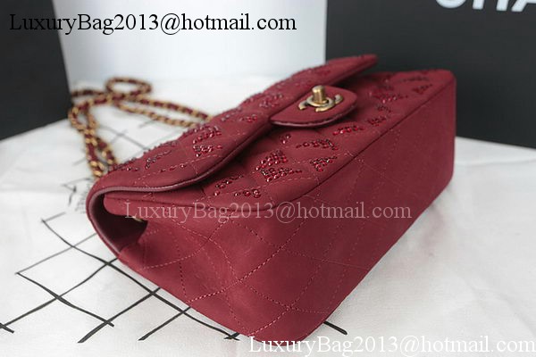 Chanel 2.55 Series Flap Bag Diamond Leather A1112CF Burgundy