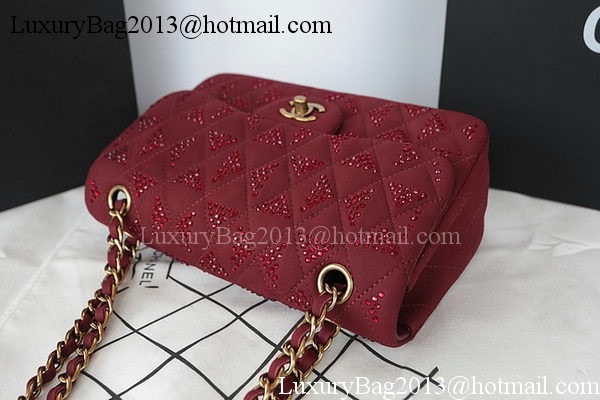 Chanel 2.55 Series Flap Bag Diamond Leather A1112CF Burgundy