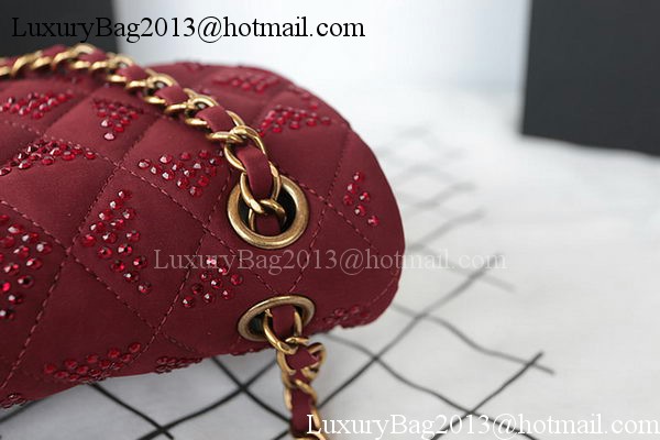 Chanel 2.55 Series Flap Bag Diamond Leather A1112CF Burgundy