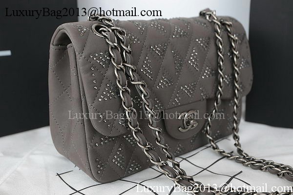 Chanel 2.55 Series Flap Bag Diamond Leather A1112CF Grey