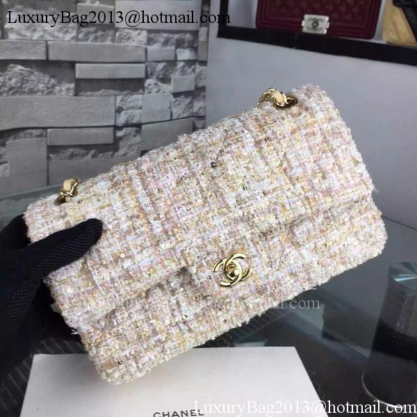 Chanel 2.55 Series Flap Bag Original Fabric A1025 Apricot