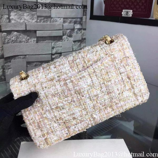 Chanel 2.55 Series Flap Bag Original Fabric A1025 Apricot