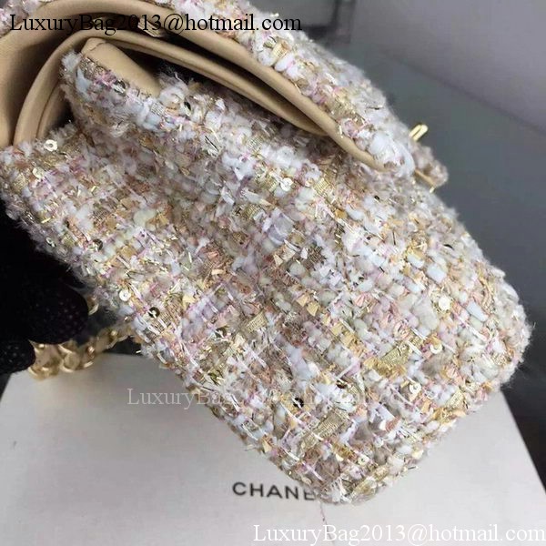 Chanel 2.55 Series Flap Bag Original Fabric A1025 Apricot