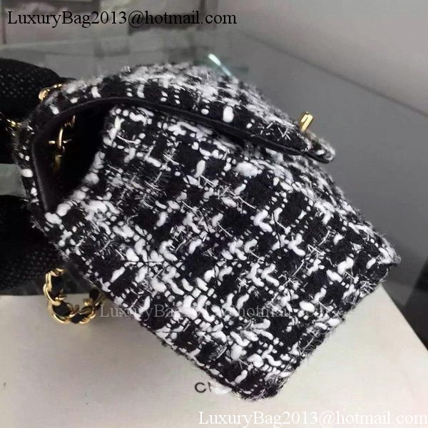 Chanel 2.55 Series Flap Bag Original Fabric A1025 Black&White