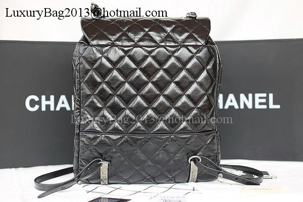 Chanel Original Bright Leather Backpack A92961 Black