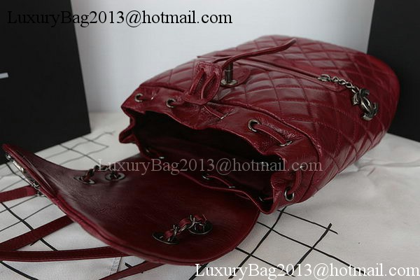 Chanel Original Bright Leather Backpack A92961 Burgundy