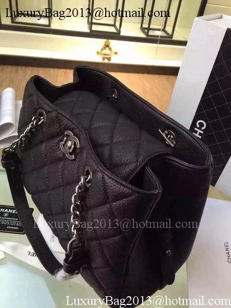 Chanel Shopper Bag Original Deer Leather A96299 Black