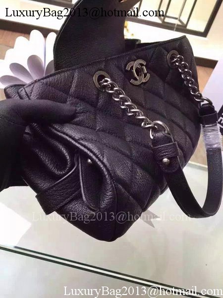 Chanel Shopper Bag Original Deer Leather A96299 Black