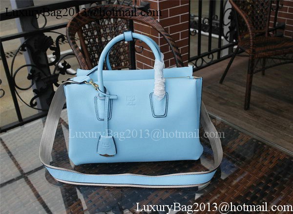 MCM Milla Tote Bag Calfskin Leather MCM1180 Light Blue