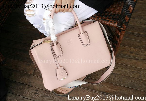 MCM Milla Tote Bag Calfskin Leather MCM1180 Light Pink