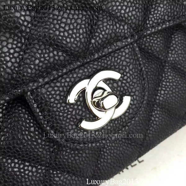 Chanel 2.55 Series Flap Bag Cannage Pattern Leather CF8024 Black