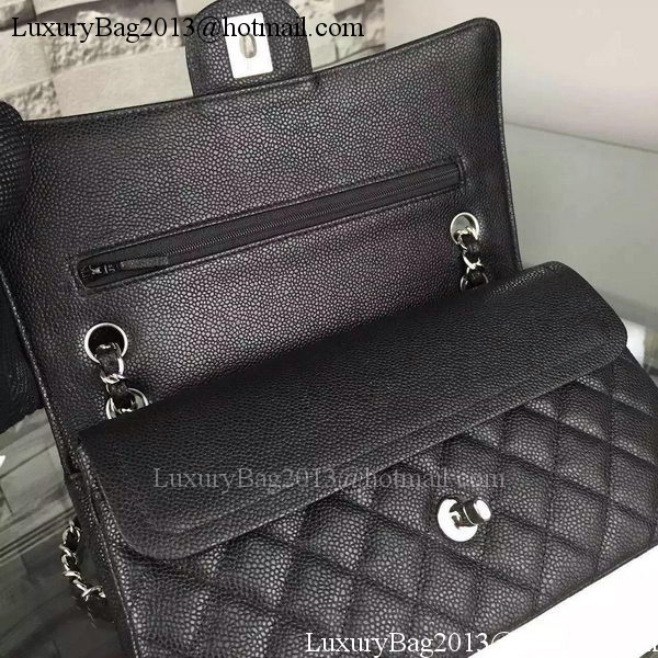 Chanel 2.55 Series Flap Bag Cannage Pattern Leather CF8024 Black