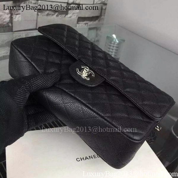 Chanel 2.55 Series Flap Bag Cannage Pattern Leather CF8024 Black