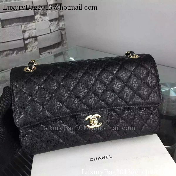 Chanel 2.55 Series Flap Bag Cannage Pattern Leather CF8024 Black