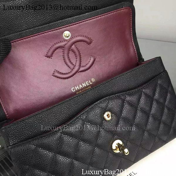 Chanel 2.55 Series Flap Bag Cannage Pattern Leather CF8024 Black