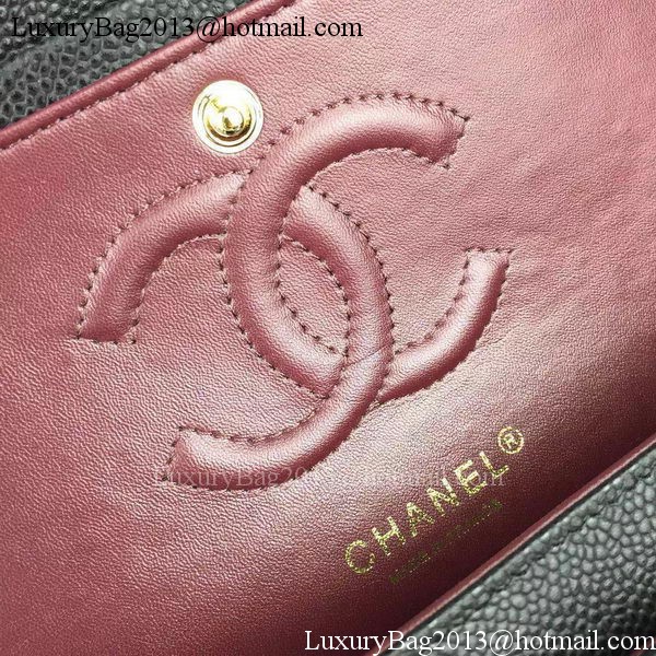 Chanel 2.55 Series Flap Bag Cannage Pattern Leather CF8024 Black