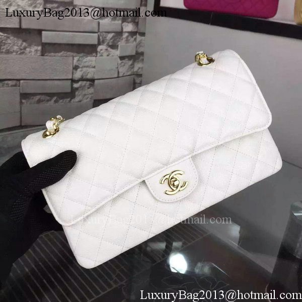 Chanel 2.55 Series Flap Bag Cannage Pattern Leather CF8024 White