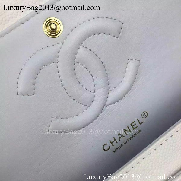 Chanel 2.55 Series Flap Bag Cannage Pattern Leather CF8024 White